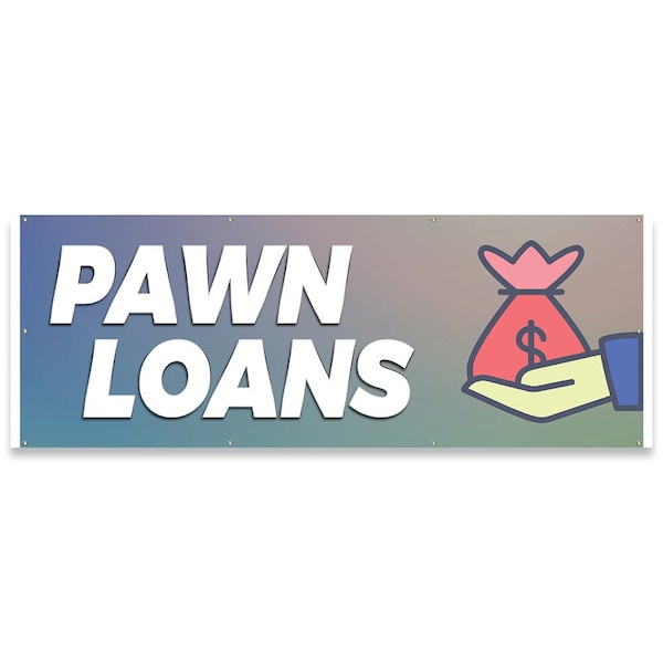 Pawn Loans Banner Concession Stand Food Truck Single Sided